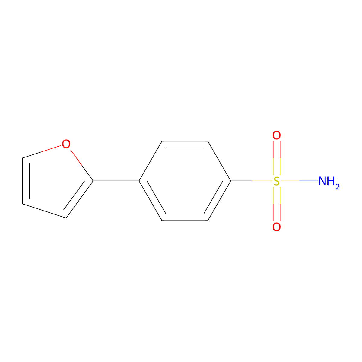 4-(2-Furanyl)benzenesulfonamide molecular structure, CAS 210827-29-5