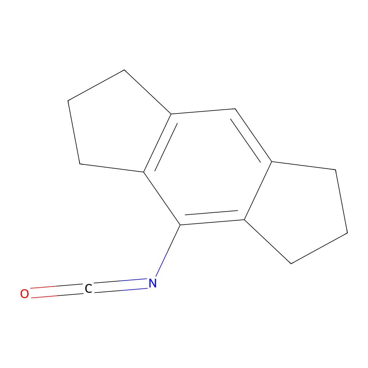 1,2,3,5,6,7-Hexahydro-4-isocyanato-s-indacene molecular structure, CAS 210827-31-9