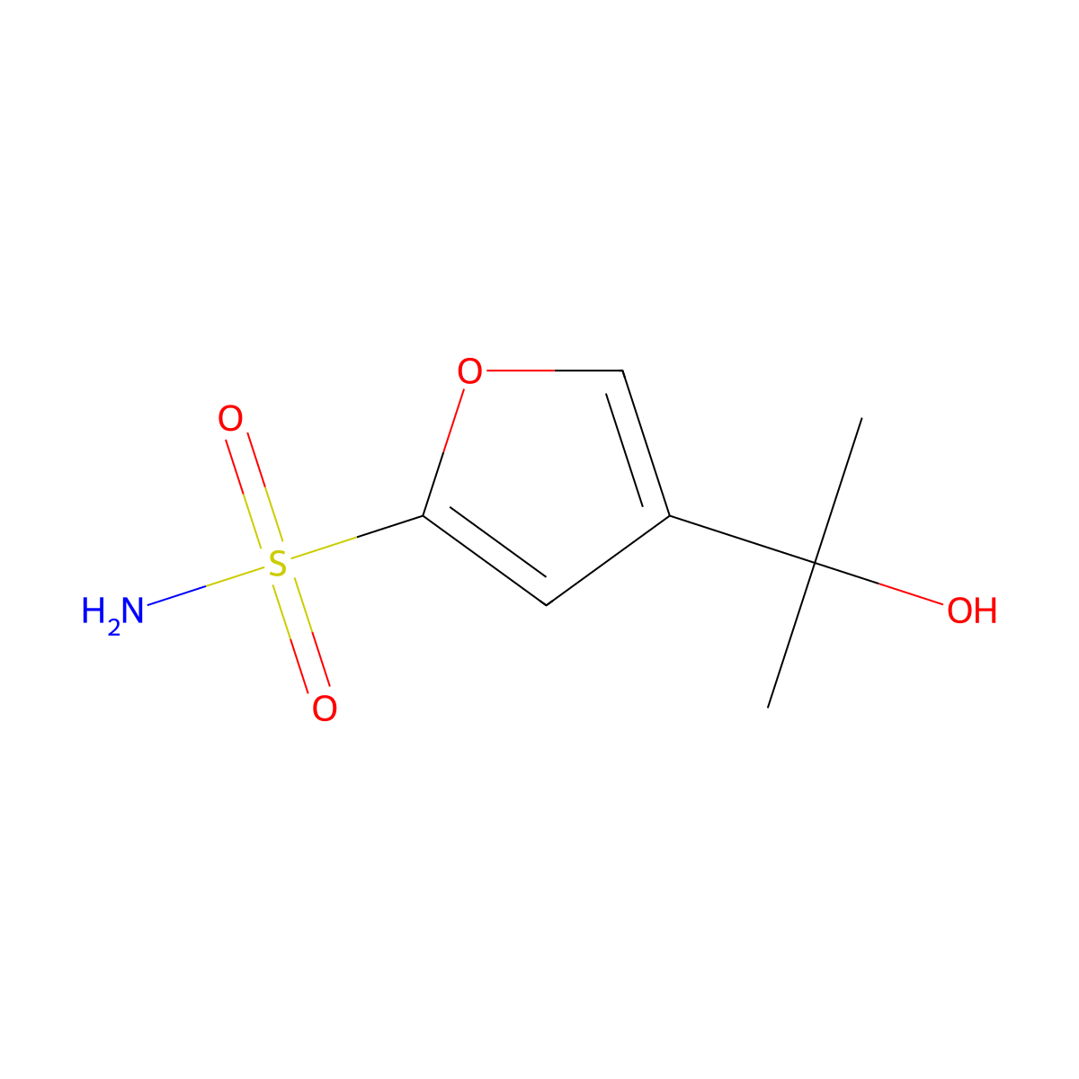 4-(2-Hydroxypropan-2-yl)furan-2-sulfonamide molecular structure, CAS 210827-34-2