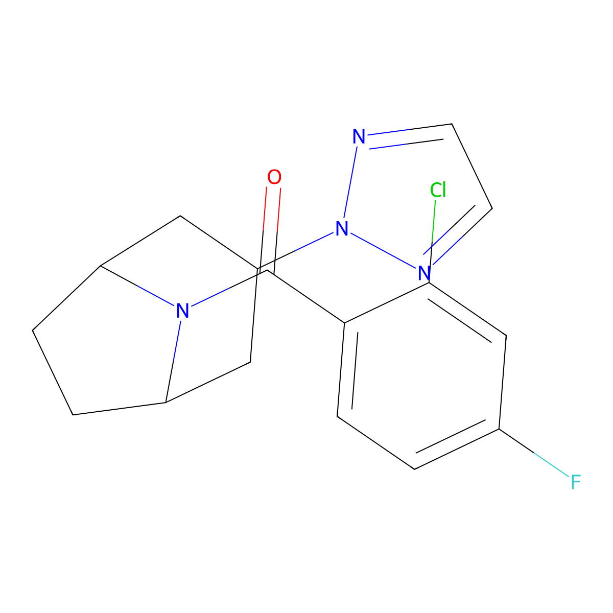((1R,5S)-3-(2H-1,2,3-triazol-2-yl)-8-azabicyclo[3.2.1]octan-8-yl)(2-chloro-4-fluorophenyl)methanone molecular structure, CAS 2108276-28-2