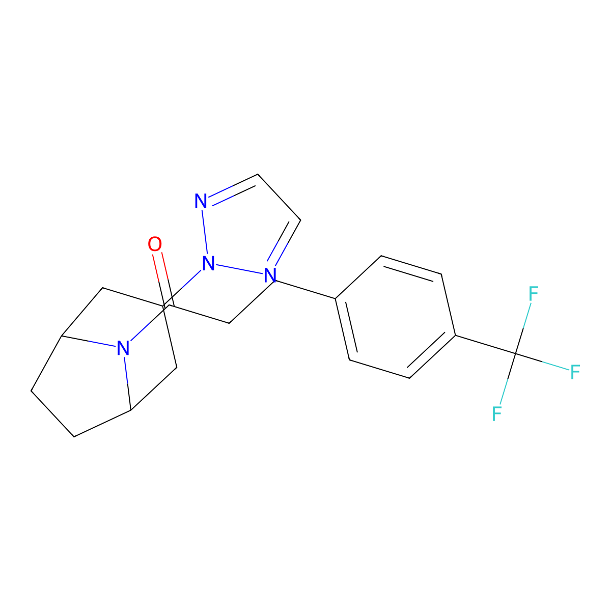 1-((1R,5S)-3-(2H-1,2,3-triazol-2-yl)-8-azabicyclo[3.2.1]octan-8-yl)-3-(4-(trifluoromethyl)phenyl)propan-1-one molecular structure, CAS 2108276-87-3