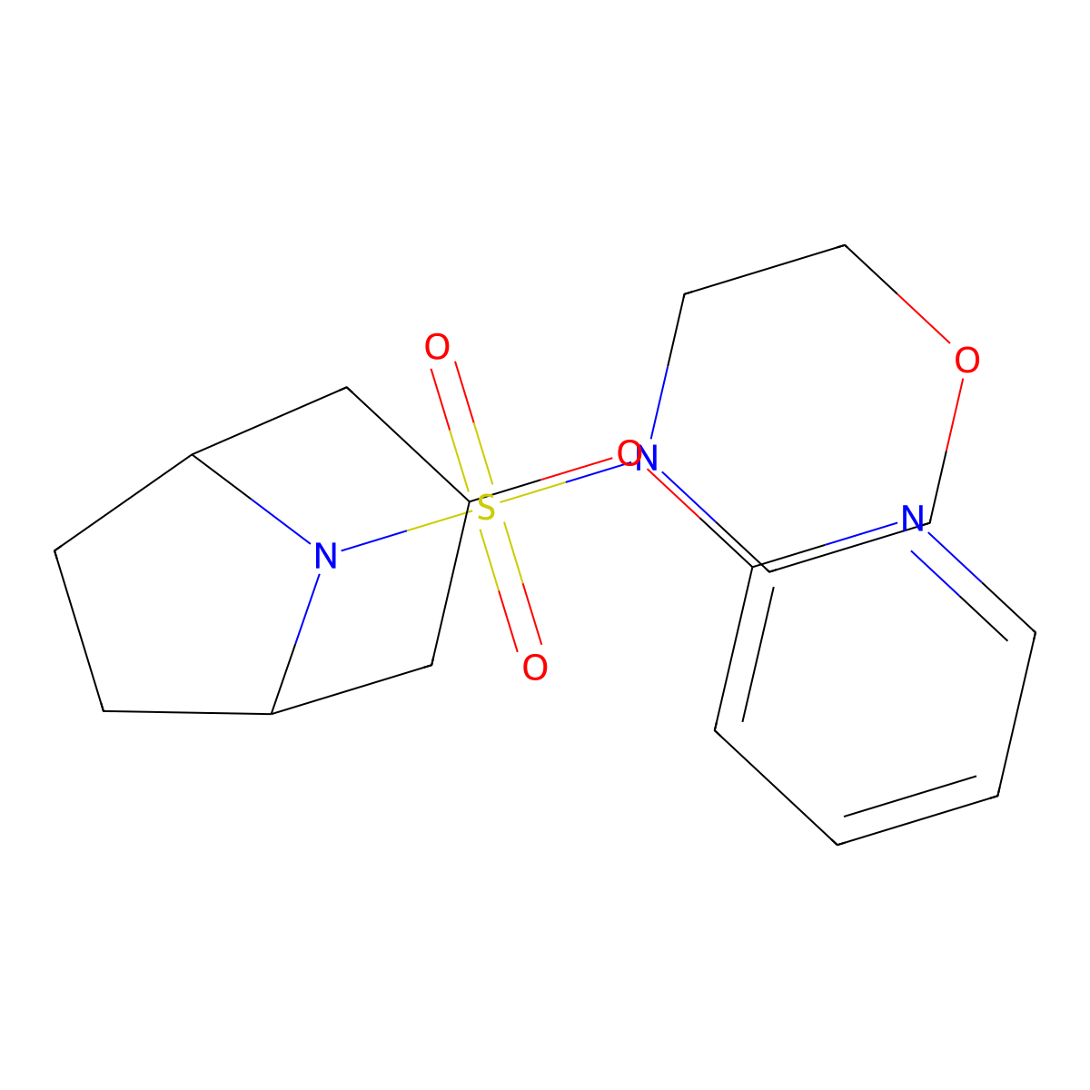 4-(((1R,3s,5S)-3-(pyridin-2-yloxy)-8-azabicyclo[3.2.1]octan-8-yl)sulfonyl)morpholine molecular structure, CAS 2108285-13-6