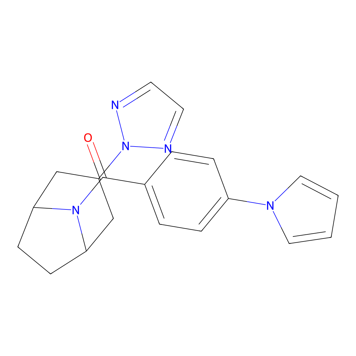 (4-(1H-pyrrol-1-yl)phenyl)((1R,5S)-3-(2H-1,2,3-triazol-2-yl)-8-azabicyclo[3.2.1]octan-8-yl)methanone molecular structure, CAS 2108287-98-3