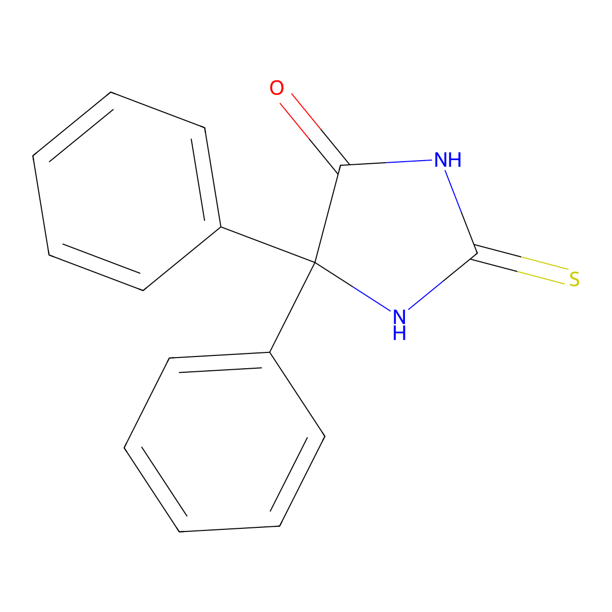 5,5-Diphenyl-2-thiohydantoin molecular structure, CAS 21083-47-6