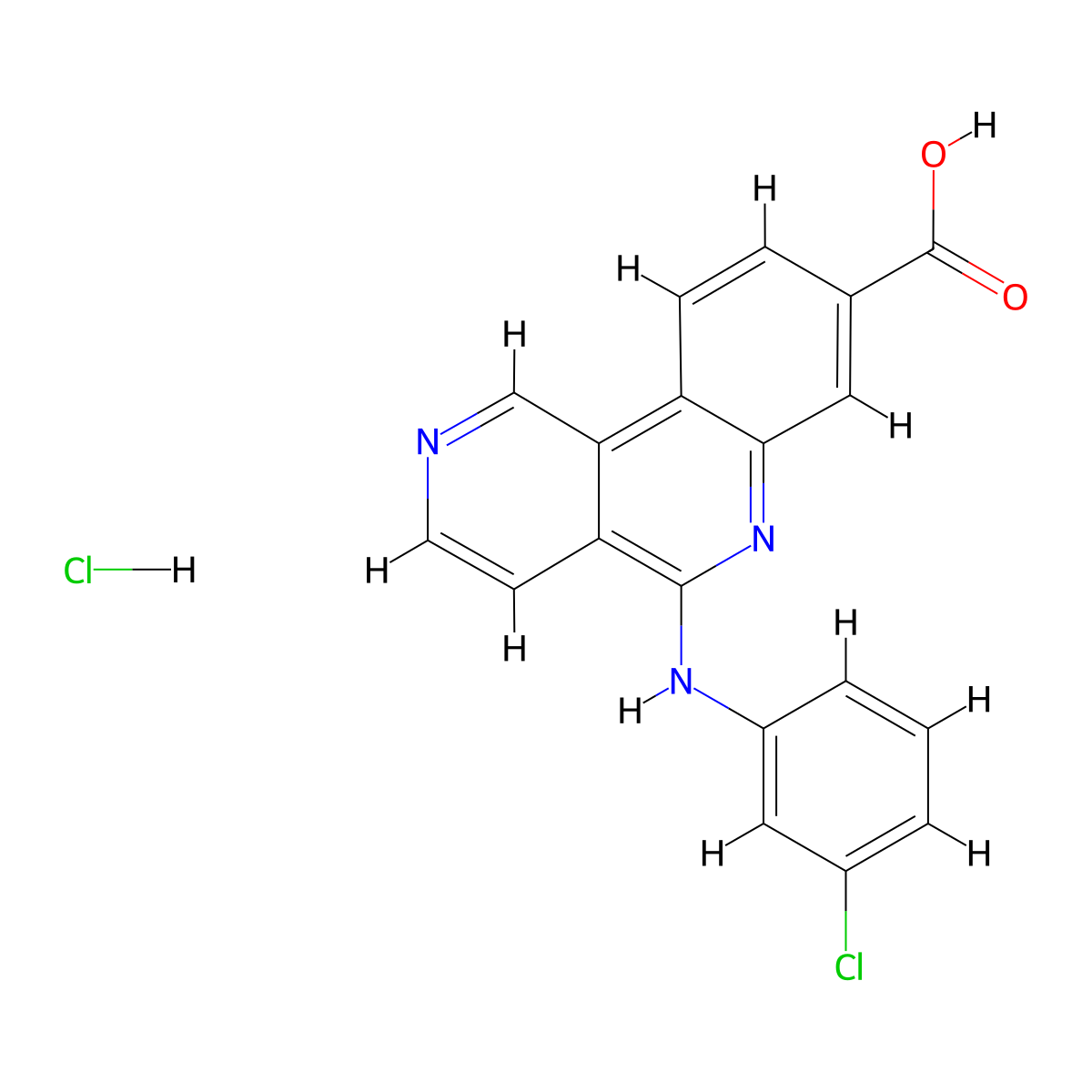 CX 4945 hydrochloride molecular structure, CAS 2108312-01-0