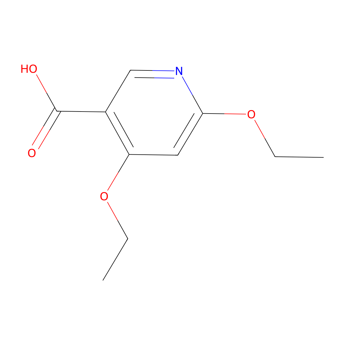 4,6-Diethoxypyridine-3-carboxylic acid molecular structure, CAS 2108312-57-6