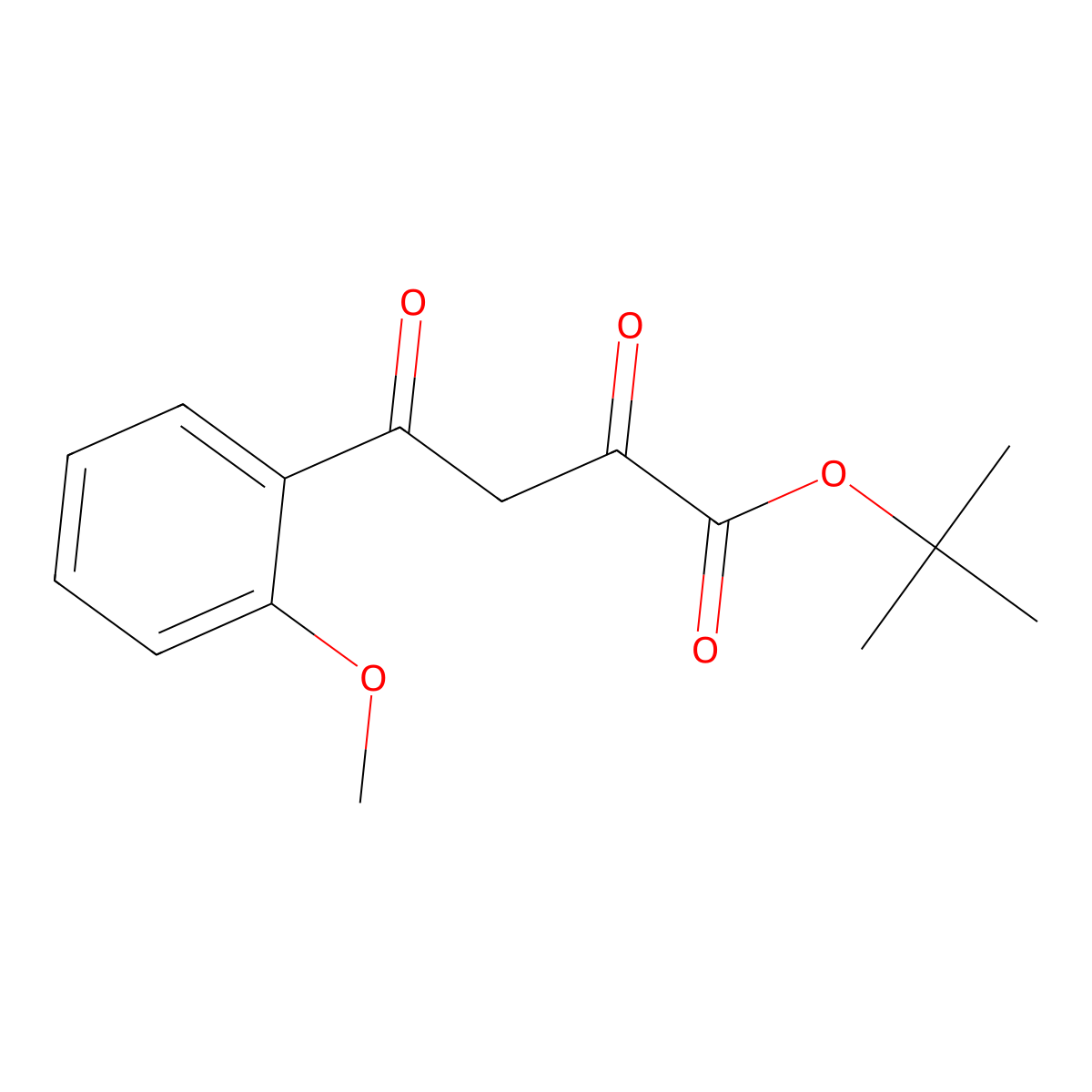 Tert-butyl 4-(2-methoxyphenyl)-2,4-dioxobutanoate molecular structure, CAS 2108327-42-8