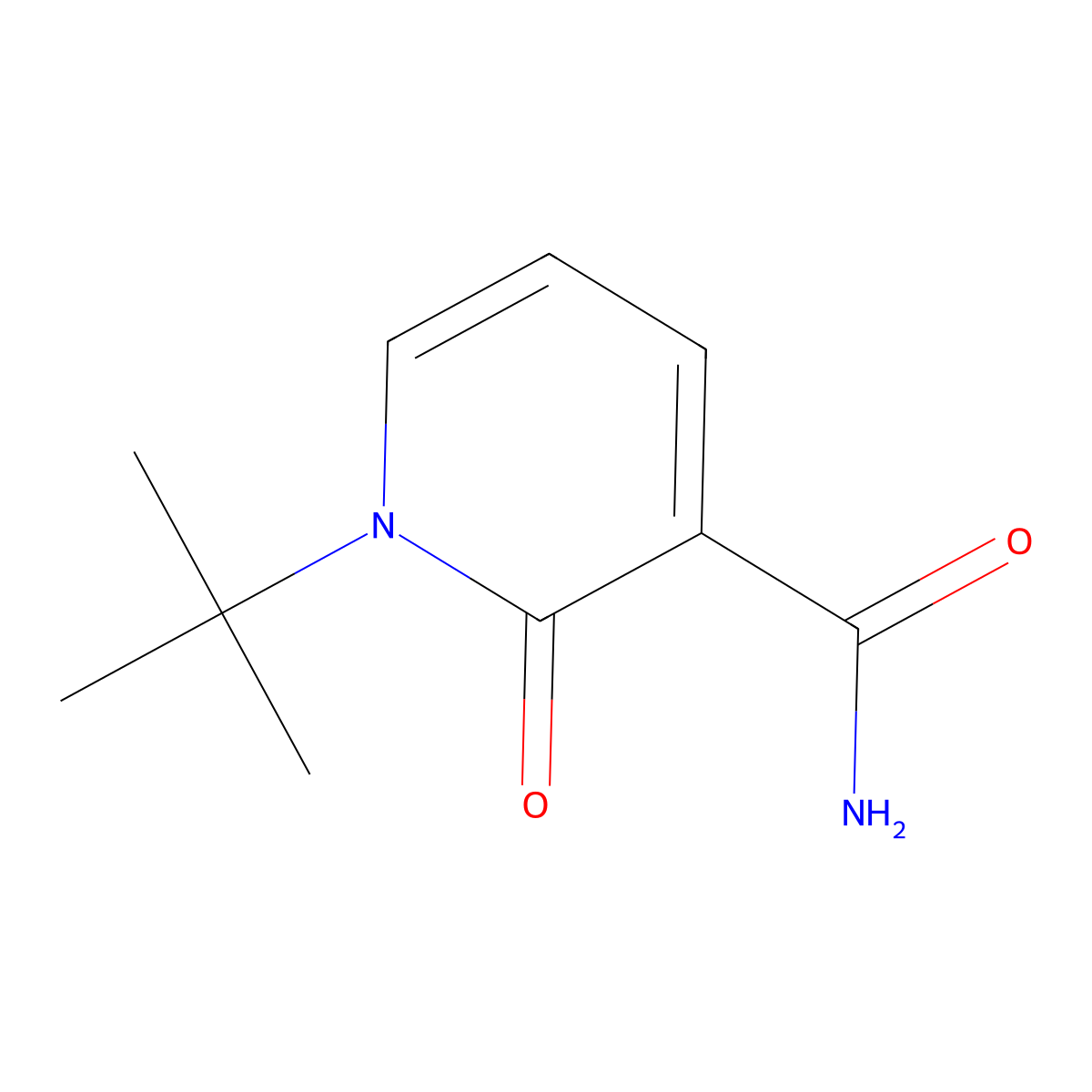 1-Tert-butyl-2-oxo-1,2-dihydropyridine-3-carboxamide molecular structure, CAS 2108327-51-9