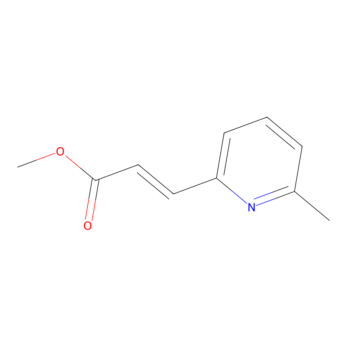 Methyl 3-(6-methylpyridin-2-yl)prop-2-enoate molecular structure, CAS 210835-90-8