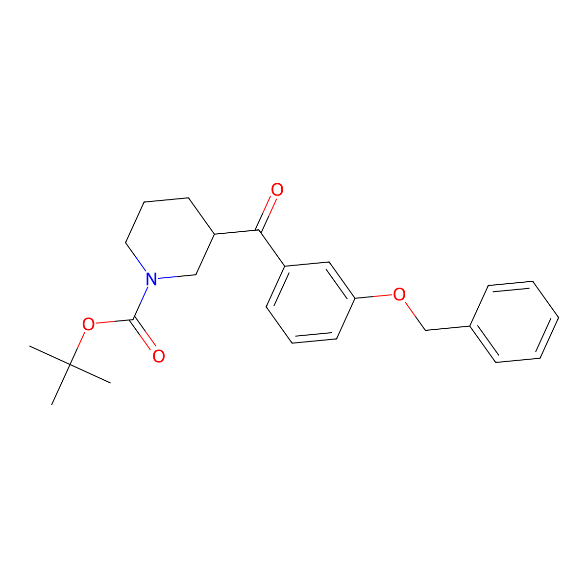 Tert-butyl 3-(3-phenylmethoxybenzoyl)piperidine-1-carboxylate molecular structure, CAS 2108354-85-2