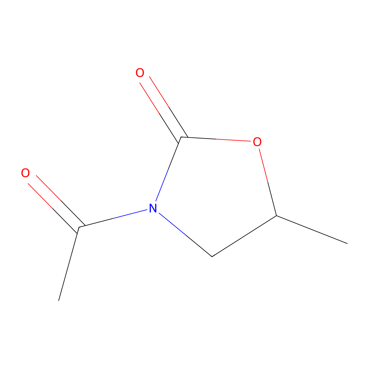 3-Acetyl-5-methyl-1,3-oxazolidin-2-one molecular structure, CAS 2108355-34-4