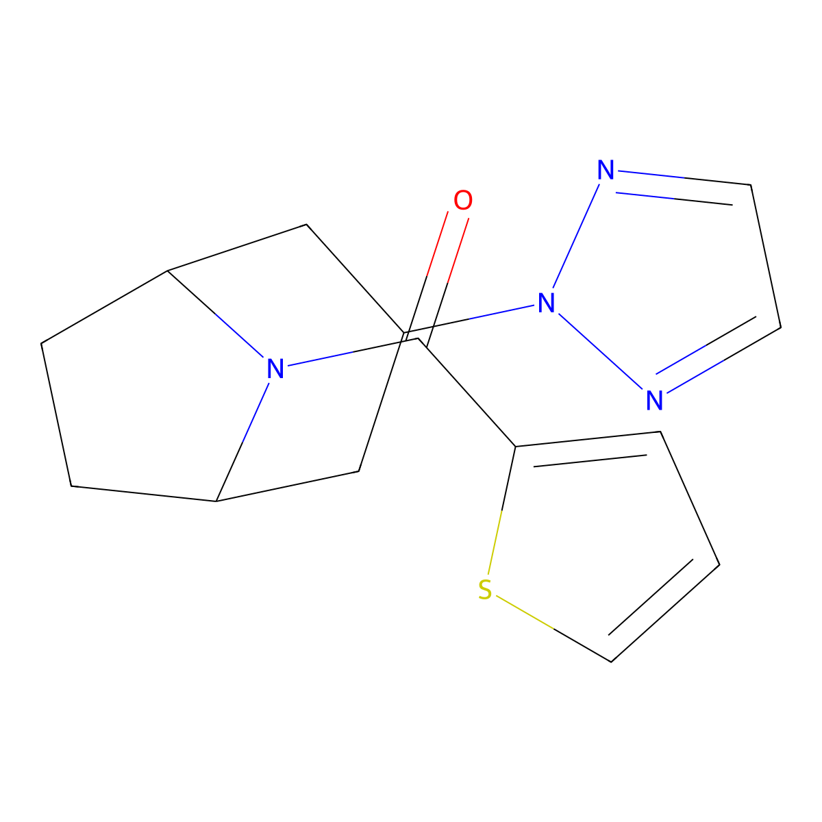 ((1R,5S)-3-(2H-1,2,3-triazol-2-yl)-8-azabicyclo[3.2.1]octan-8-yl)(thiophen-2-yl)methanone molecular structure, CAS 2108362-51-0