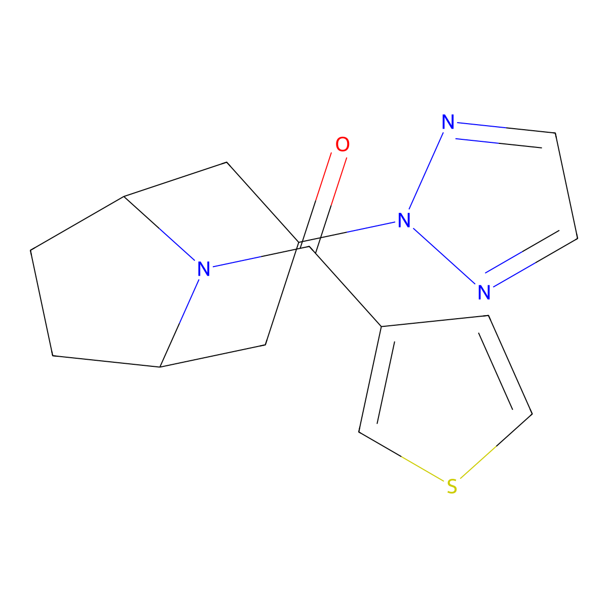 ((1R,5S)-3-(2H-1,2,3-triazol-2-yl)-8-azabicyclo[3.2.1]octan-8-yl)(thiophen-3-yl)methanone molecular structure, CAS 2108362-58-7