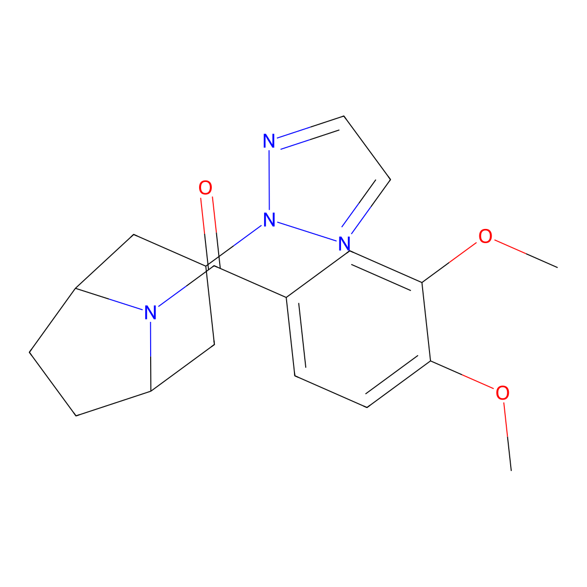 ((1R,5S)-3-(2H-1,2,3-triazol-2-yl)-8-azabicyclo[3.2.1]octan-8-yl)(3,4-dimethoxyphenyl)methanone molecular structure, CAS 2108362-73-6