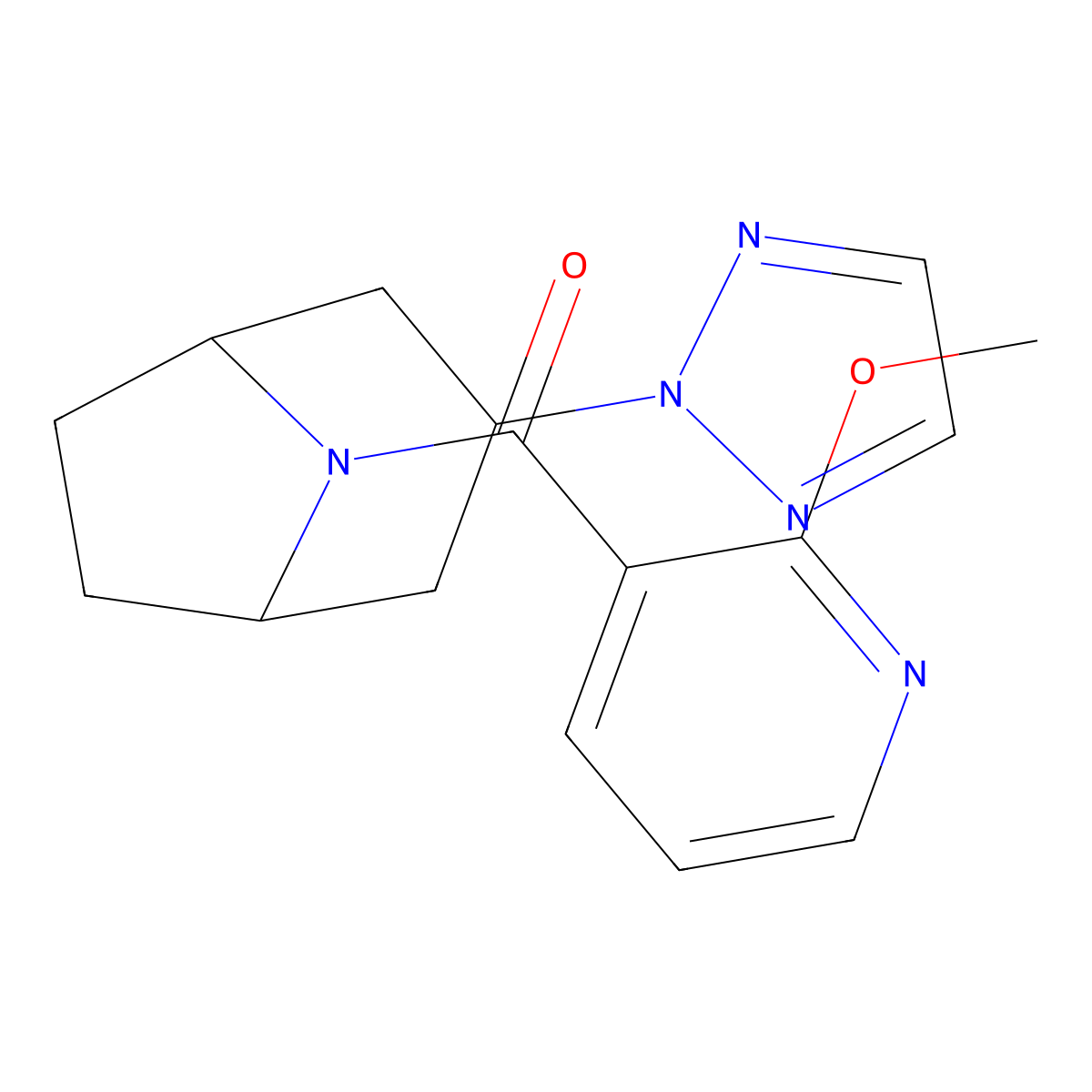 ((1R,5S)-3-(2H-1,2,3-triazol-2-yl)-8-azabicyclo[3.2.1]octan-8-yl)(2-methoxypyridin-3-yl)methanone molecular structure, CAS 2108363-10-4