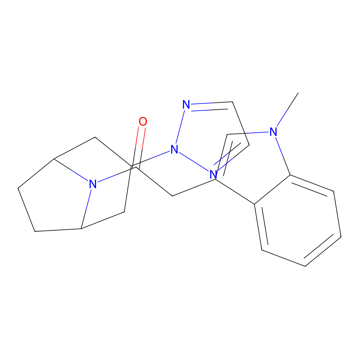 1-((1R,5S)-3-(2H-1,2,3-triazol-2-yl)-8-azabicyclo[3.2.1]octan-8-yl)-2-(1-methyl-1H-indol-3-yl)ethanone molecular structure, CAS 2108363-15-9