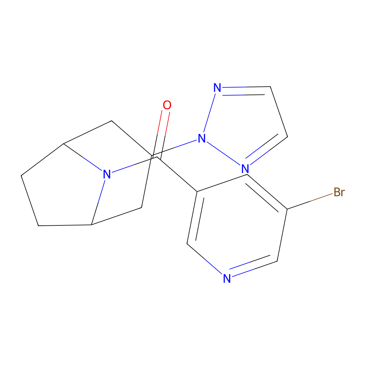 ((1R,5S)-3-(2H-1,2,3-triazol-2-yl)-8-azabicyclo[3.2.1]octan-8-yl)(5-bromopyridin-3-yl)methanone molecular structure, CAS 2108363-17-1