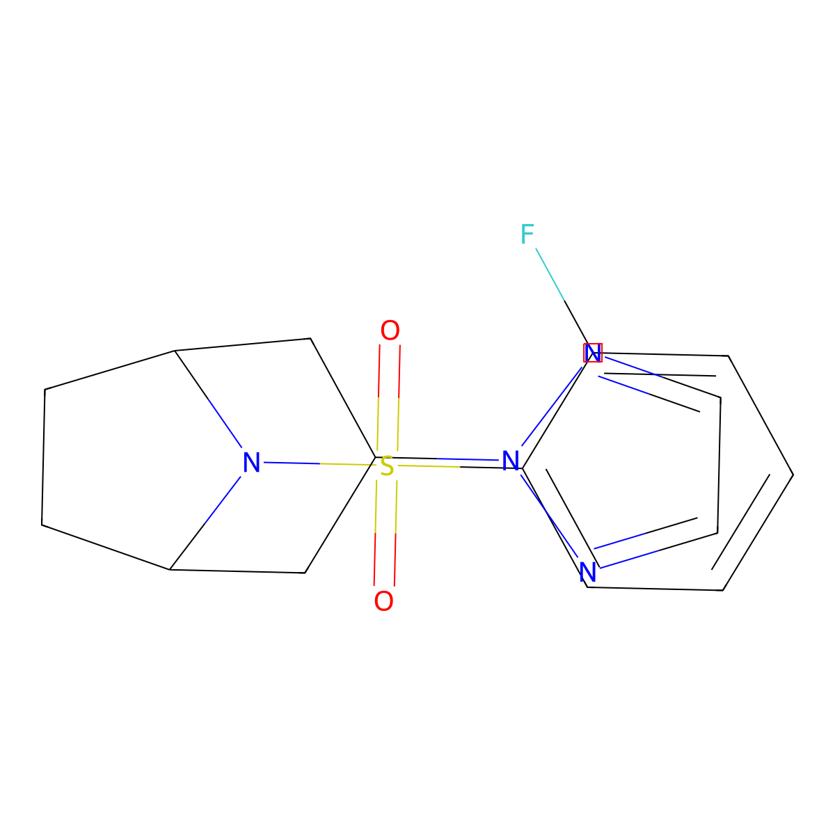 (1R,5S)-8-((2-fluorophenyl)sulfonyl)-3-(2H-1,2,3-triazol-2-yl)-8-azabicyclo[3.2.1]octane molecular structure, CAS 2108363-35-3