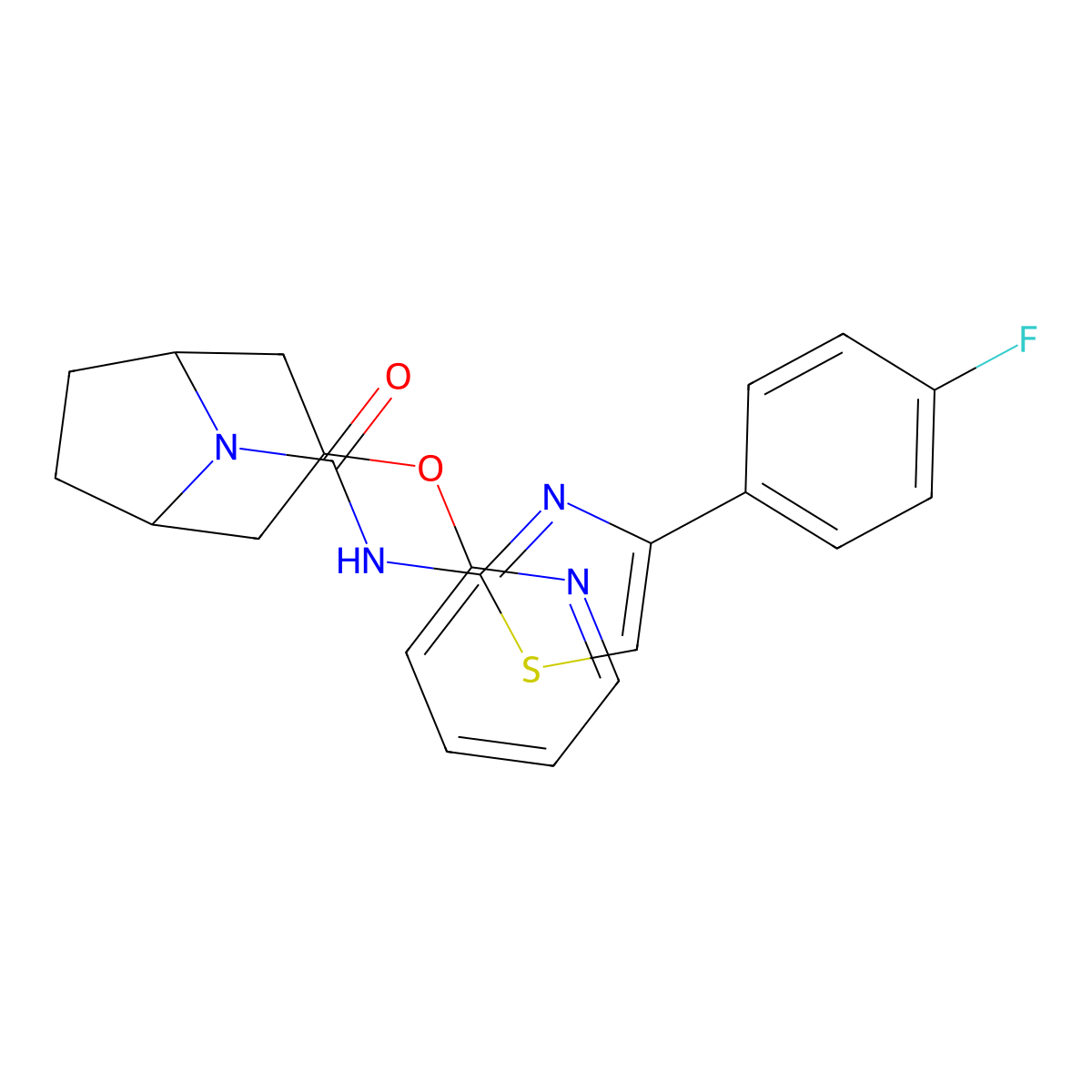 N-[4-(4-fluorophenyl)-1,3-thiazol-2-yl]-3-(pyridin-2-yloxy)-8-azabicyclo[3.2.1]octane-8-carboxamide molecular structure, CAS 2108372-43-4