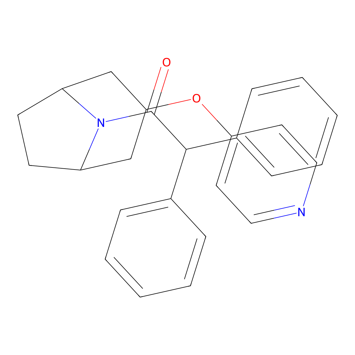 2,2-diphenyl-1-((1R,5S)-3-(pyridin-4-yloxy)-8-azabicyclo[3.2.1]octan-8-yl)ethanone molecular structure, CAS 2108389-34-8