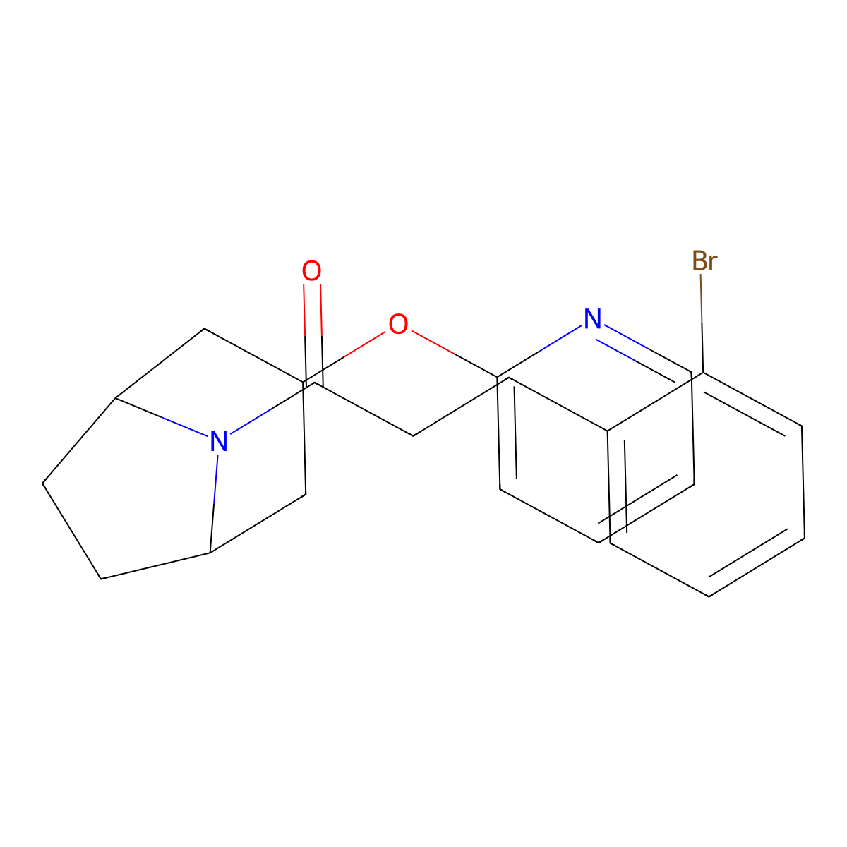 3-(2-bromophenyl)-1-((1R,3s,5S)-3-(pyridin-2-yloxy)-8-azabicyclo[3.2.1]octan-8-yl)propan-1-one molecular structure, CAS 2108394-19-8