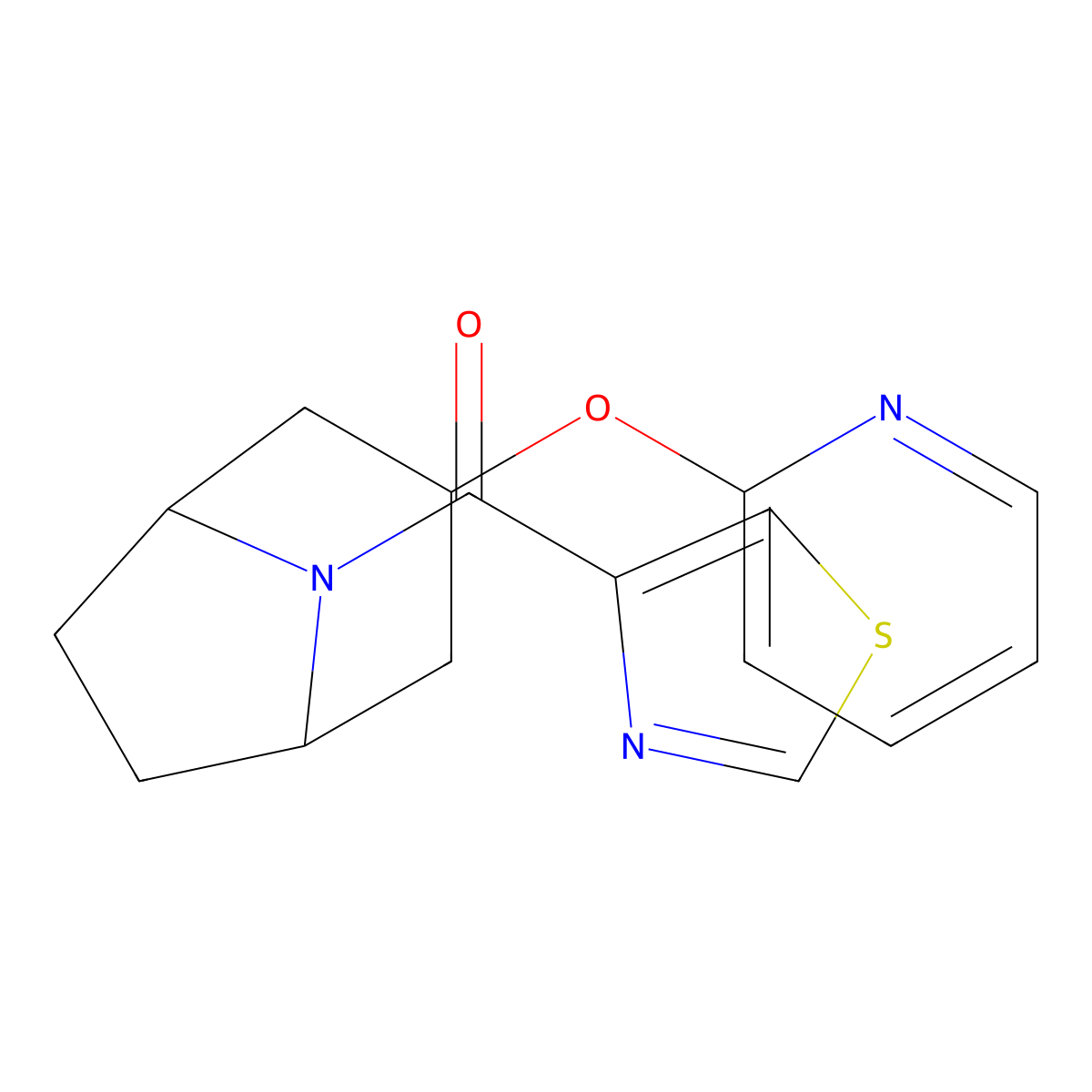 3-(Pyridin-2-yloxy)-8-(1,3-thiazole-4-carbonyl)-8-azabicyclo[3.2.1]octane molecular structure, CAS 2108394-26-7