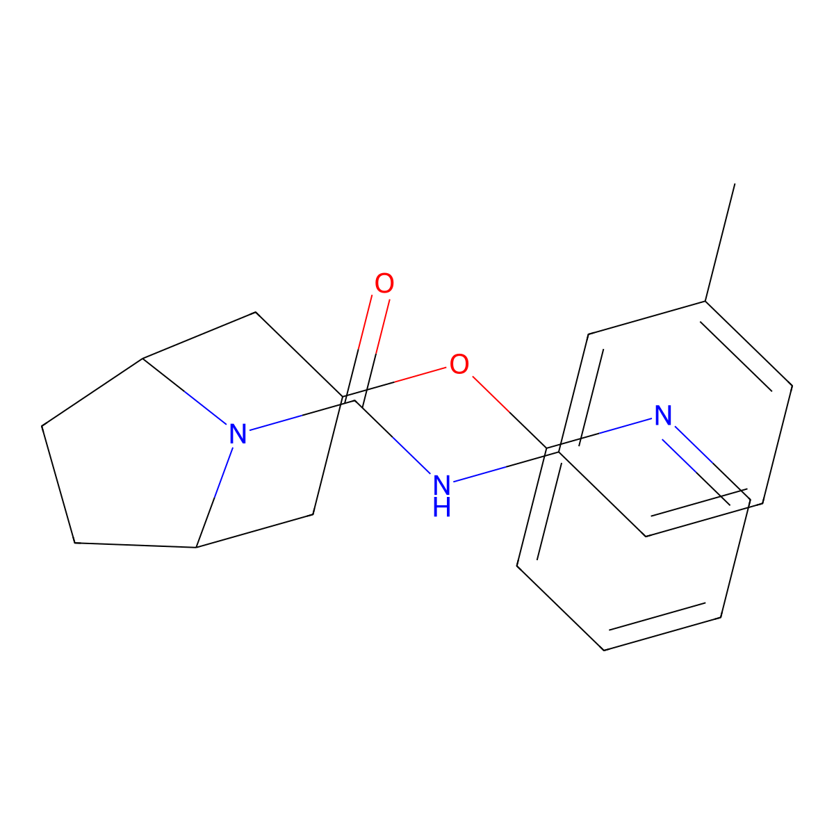 N-(3-methylphenyl)-3-(pyridin-2-yloxy)-8-azabicyclo[3.2.1]octane-8-carboxamide molecular structure, CAS 2108394-32-5