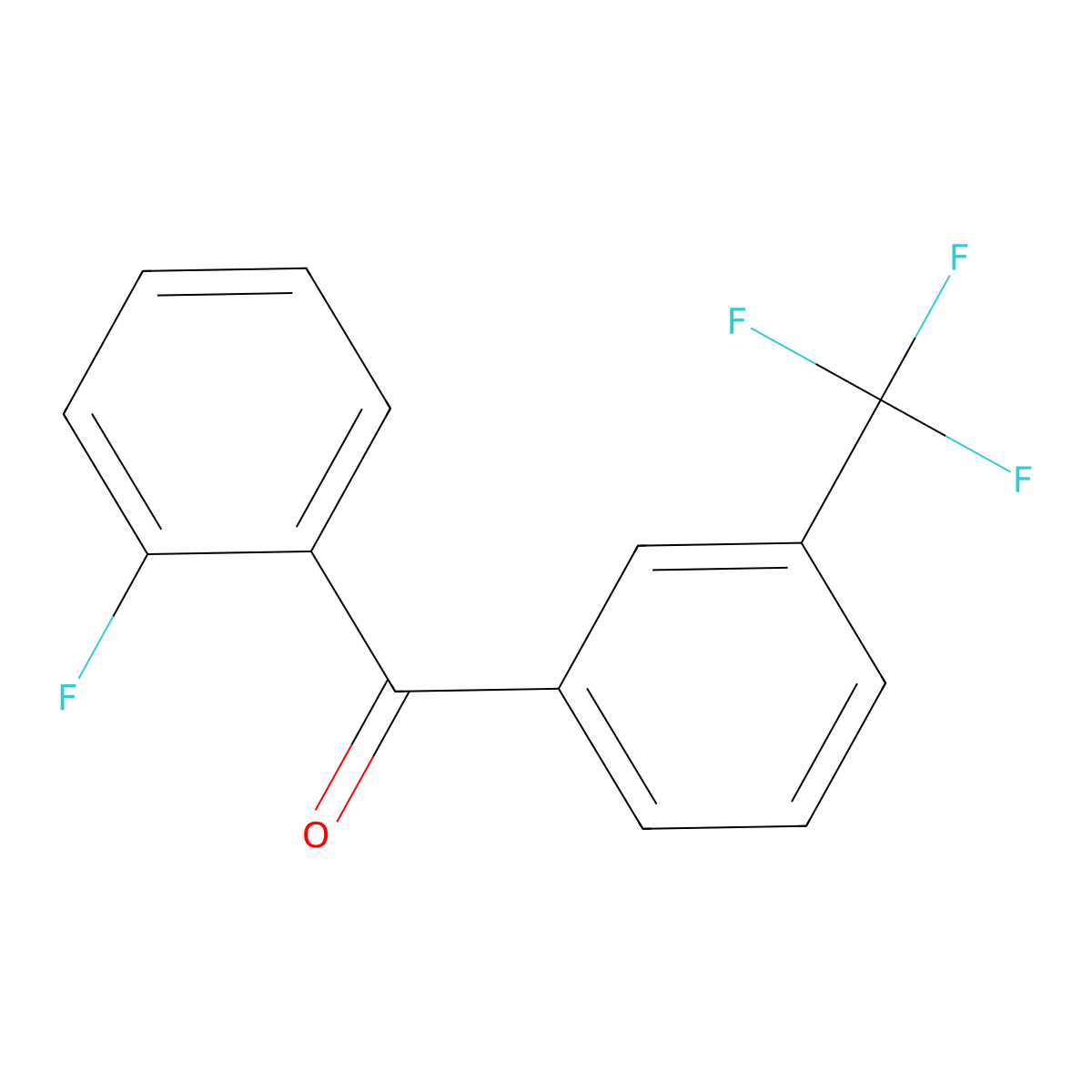 Benzophenone, 2-fluoro-3'-(trifluoromethyl)- molecular structure, CAS 21084-21-9