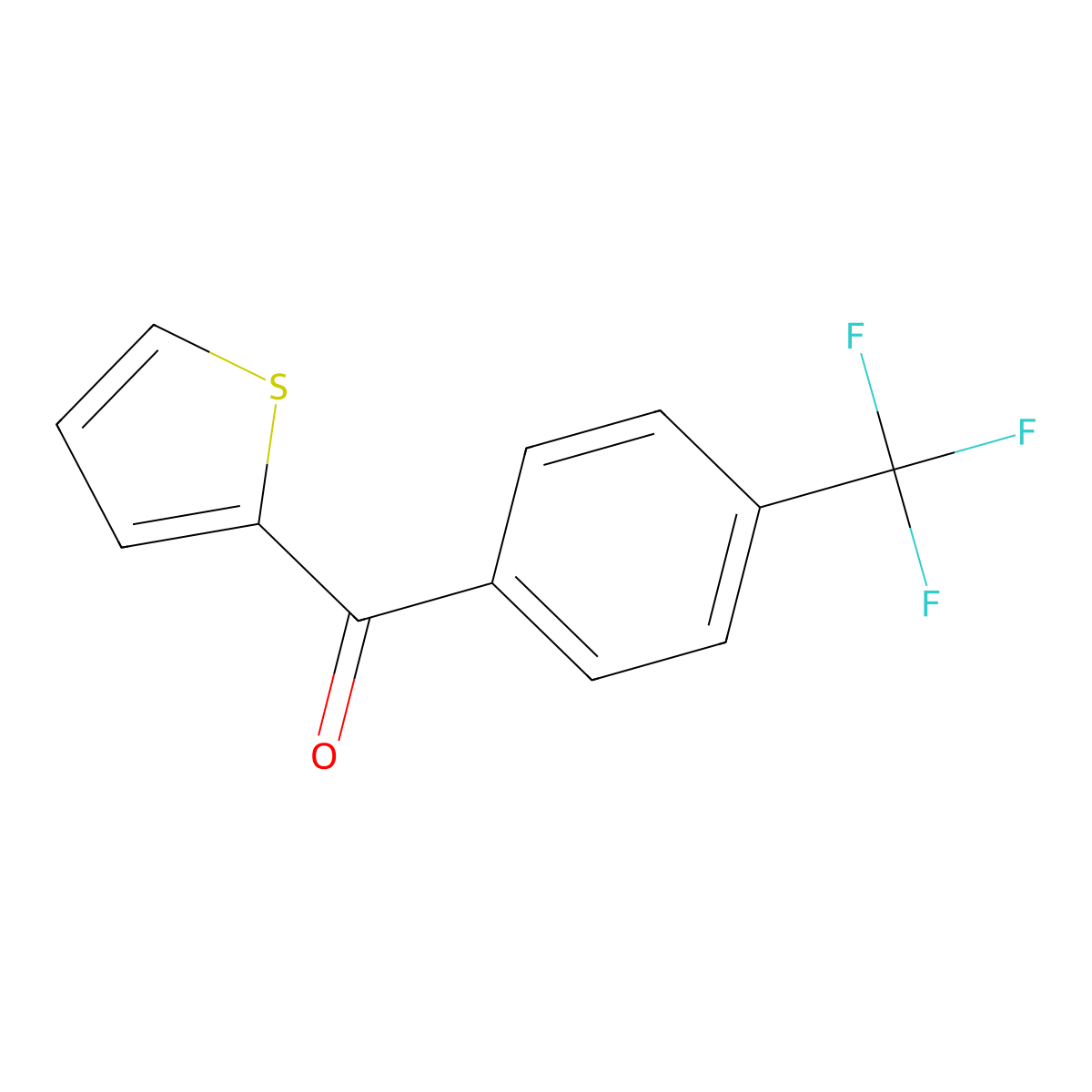 Methanone, 2-thienyl[4-(trifluoromethyl)phenyl]- molecular structure, CAS 21084-30-0