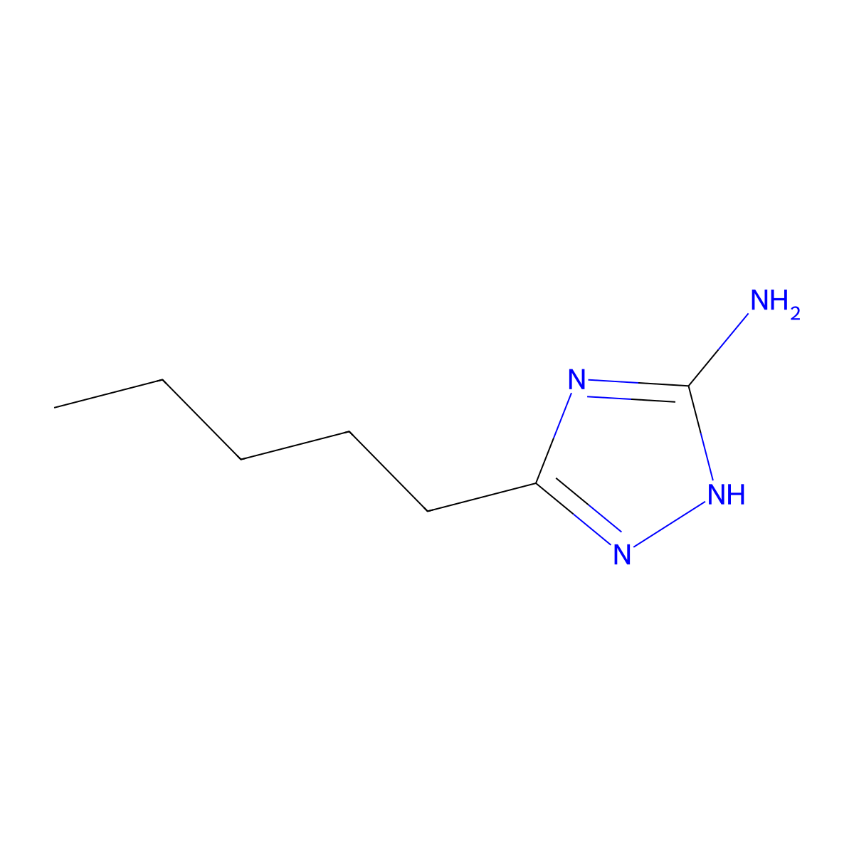 3-Pentyl-1h-1,2,4-triazol-5-amine molecular structure, CAS 21084-54-8