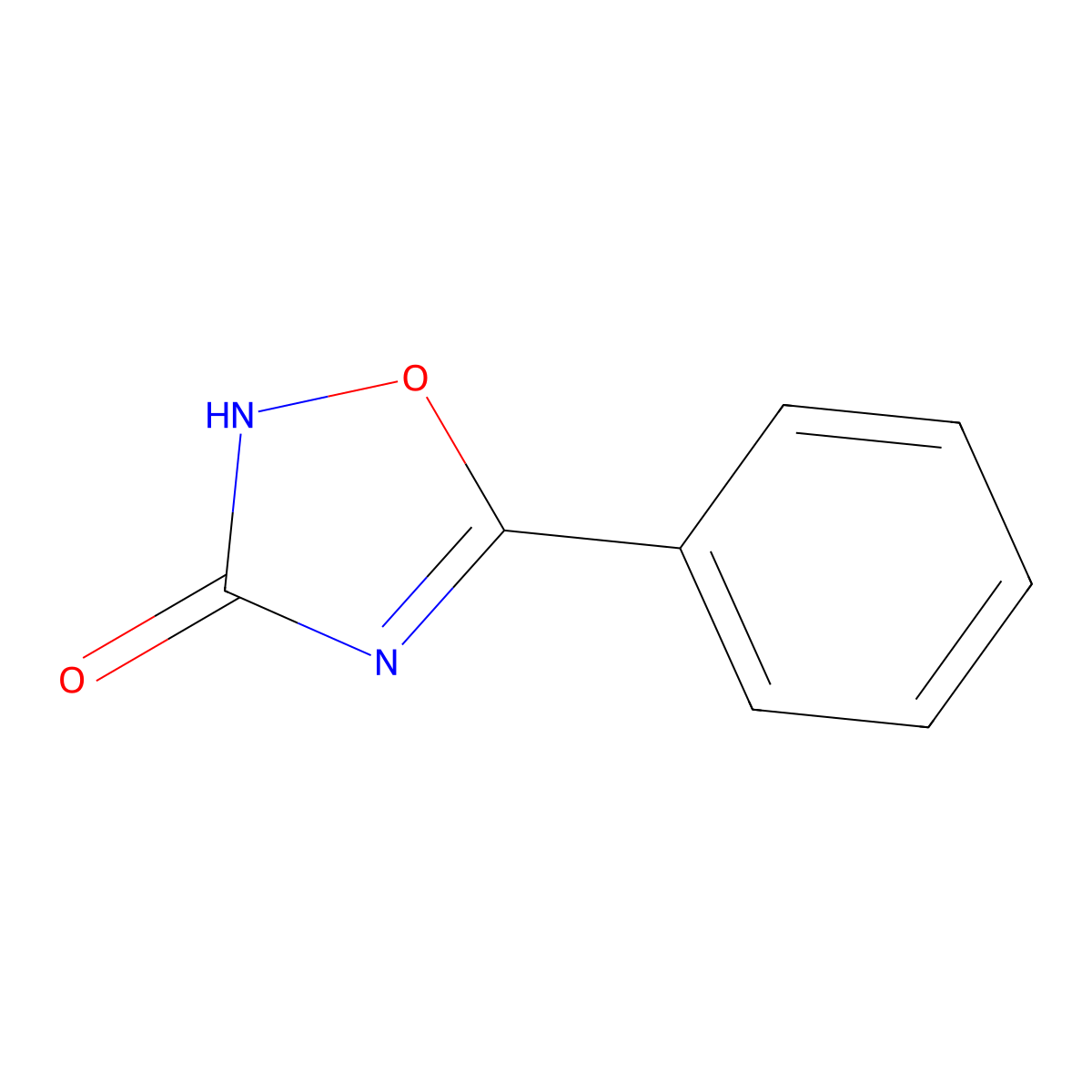 1,2,4-Oxadiazol-3(2H)-one, 5-phenyl- molecular structure, CAS 21084-84-4