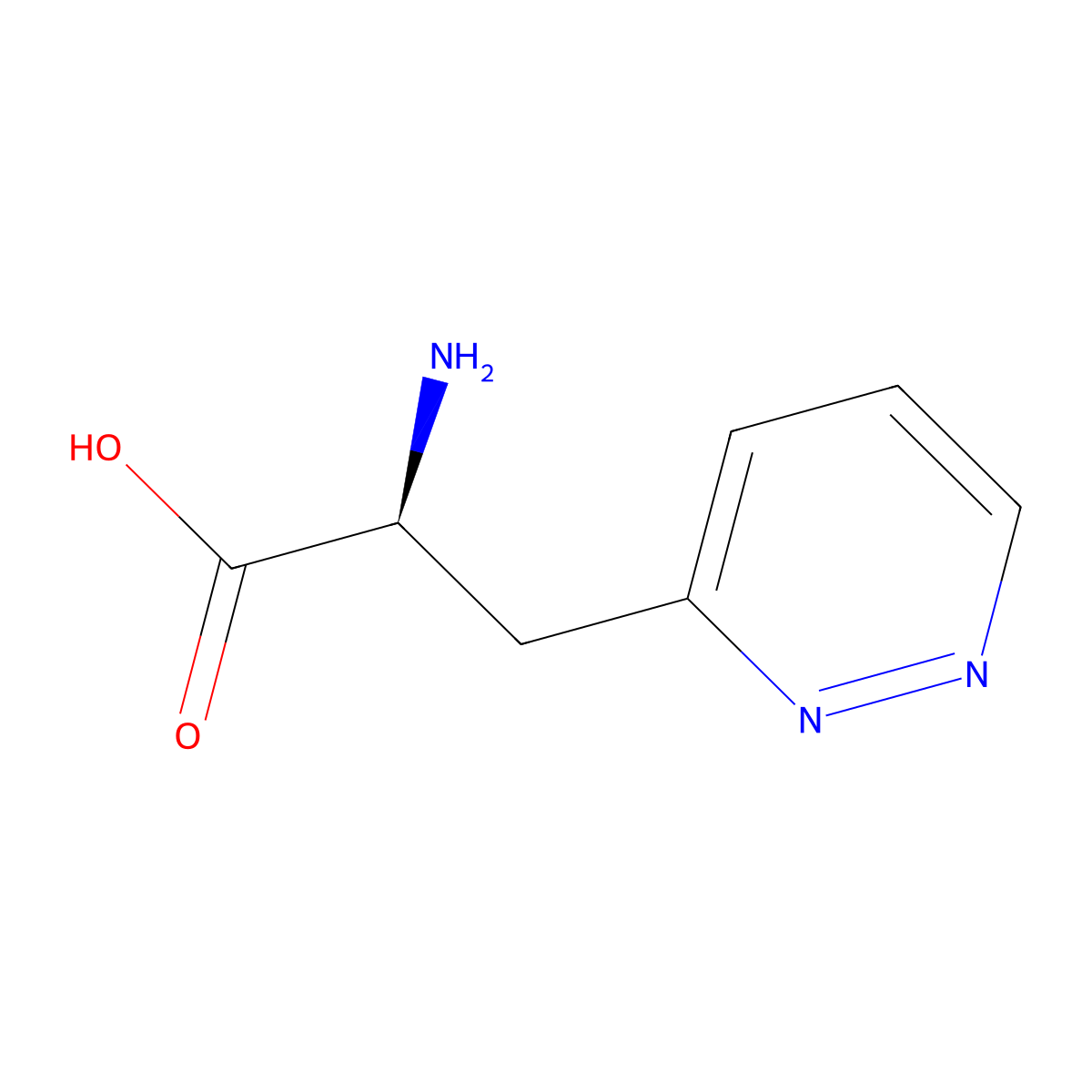 (S)-2-Amino-3-(pyridazin-3-yl)propanoic acid molecular structure, CAS 2108415-76-3