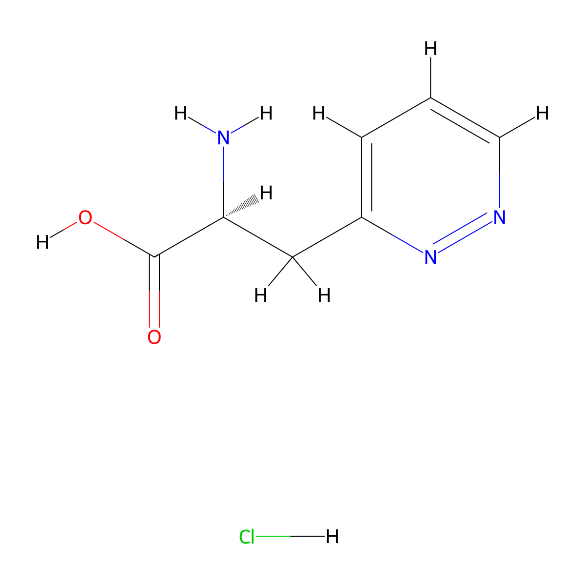 (S)-2-Amino-3-(pyridazin-3-yl)propanoic acid hydrochloride molecular structure, CAS 2108415-77-4