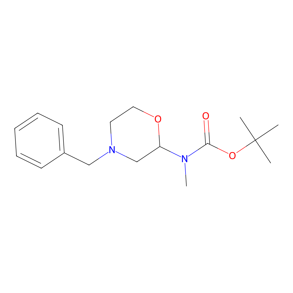 tert-Butyl (4-benzylmorpholin-2-yl)(methyl)carbamate molecular structure, CAS 2108424-87-7