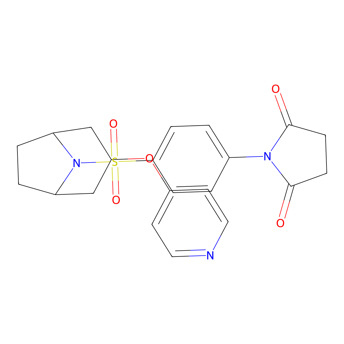 1-(4-(((1R,5S)-3-(pyridin-4-yloxy)-8-azabicyclo[3.2.1]octan-8-yl)sulfonyl)phenyl)pyrrolidine-2,5-dione molecular structure, CAS 2108428-50-6