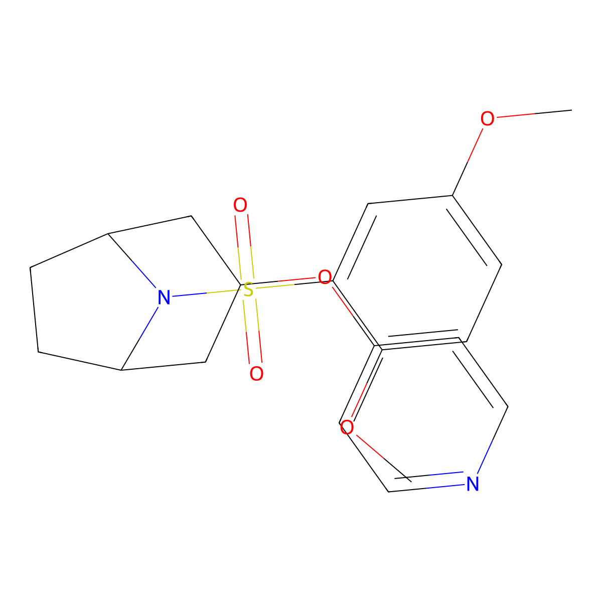 (1R,5S)-8-((2,5-dimethoxyphenyl)sulfonyl)-3-(pyridin-4-yloxy)-8-azabicyclo[3.2.1]octane molecular structure, CAS 2108436-39-9