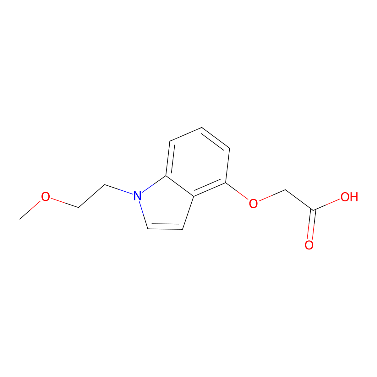 2-{[1-(2-methoxyethyl)-1H-indol-4-yl]oxy}acetic acid molecular structure, CAS 2108442-33-5