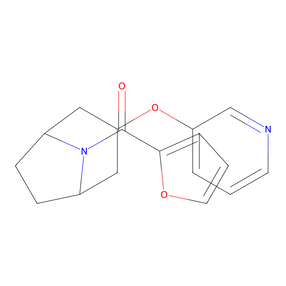 furan-2-yl((1R,5S)-3-(pyridin-3-yloxy)-8-azabicyclo[3.2.1]octan-8-yl)methanone molecular structure, CAS 2108442-47-1