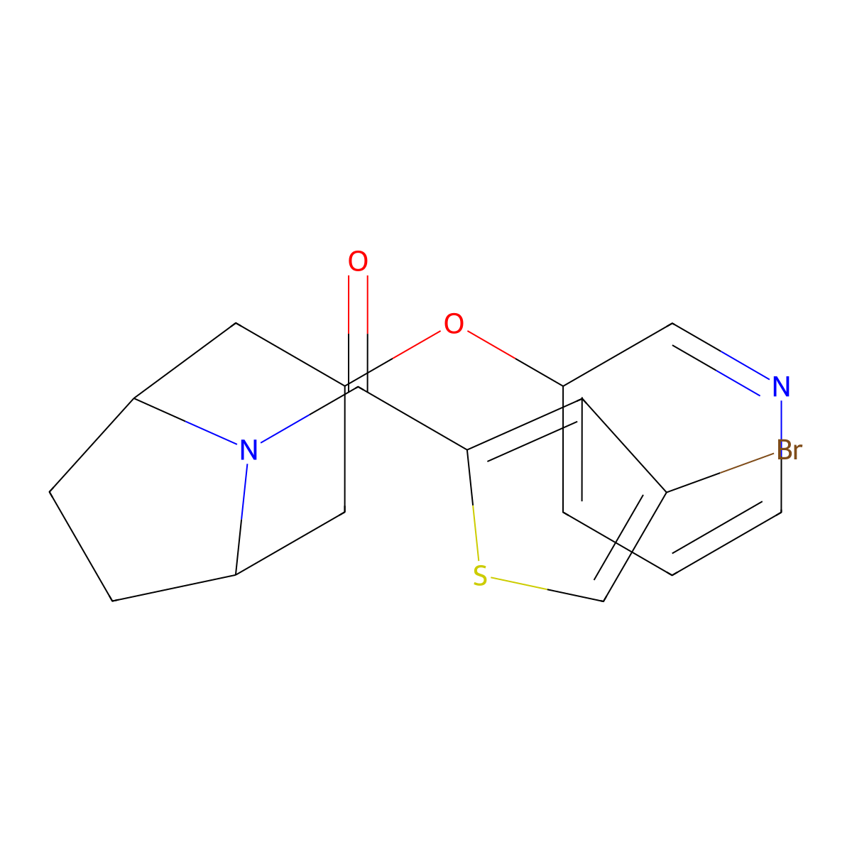 (4-bromothiophen-2-yl)((1R,5S)-3-(pyridin-3-yloxy)-8-azabicyclo[3.2.1]octan-8-yl)methanone molecular structure, CAS 2108442-67-5