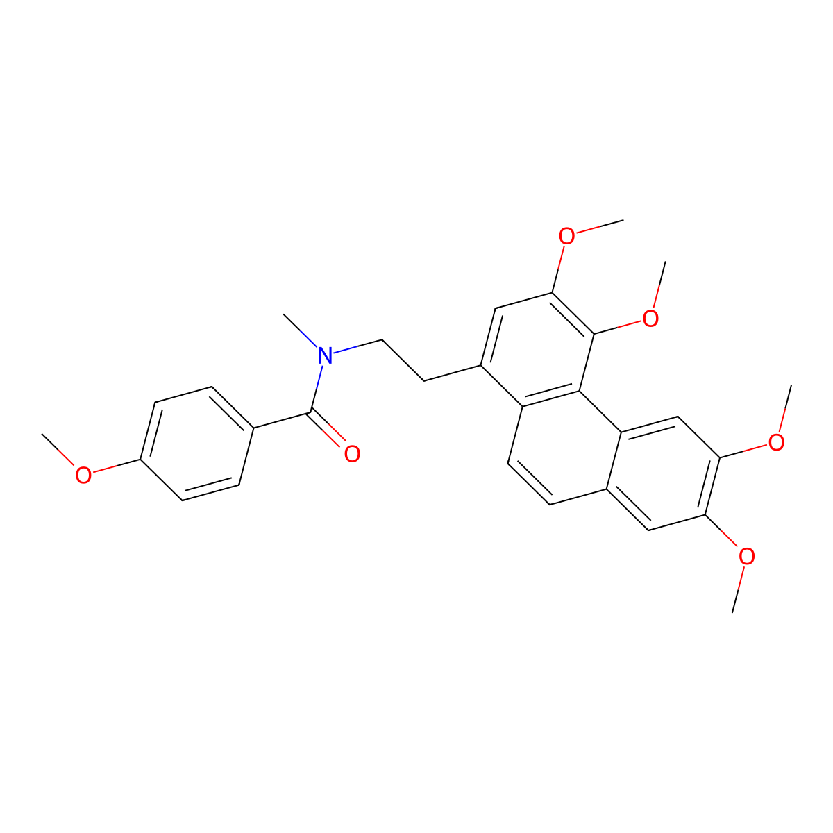 4-methoxy-N-methyl-N-(2-(3,4,6,7-tetramethoxyphenanthren-1-yl)ethyl)benzamide molecular structure, CAS 2108445-88-9