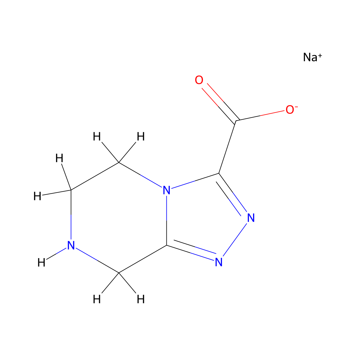 Sodium 5H,6H,7H,8H-[1,2,4]triazolo[4,3-A]pyrazine-3-carboxylate molecular structure, CAS 2108456-82-0