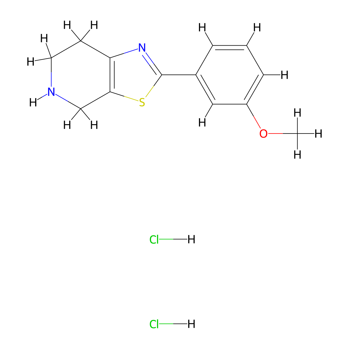 2-(3-Methoxyphenyl)-4,5,6,7-tetrahydro[1,3]thiazolo[5,4-c]pyridine dihydrochloride molecular structure, CAS 2108457-68-5