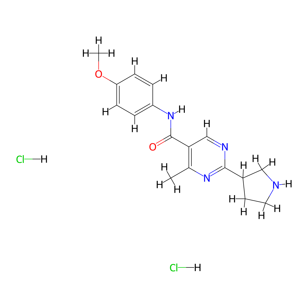 N-(4-Methoxyphenyl)-4-methyl-2-pyrrolidin-3-ylpyrimidine-5-carboxamide dihydrochloride molecular structure, CAS 2108458-07-5