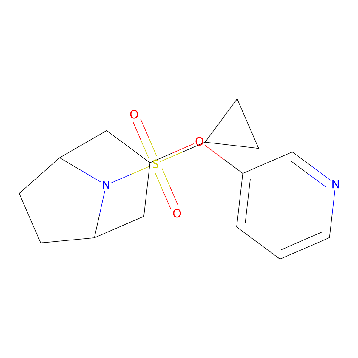 (1R,5S)-8-(cyclopropylsulfonyl)-3-(pyridin-3-yloxy)-8-azabicyclo[3.2.1]octane molecular structure, CAS 2108472-03-1