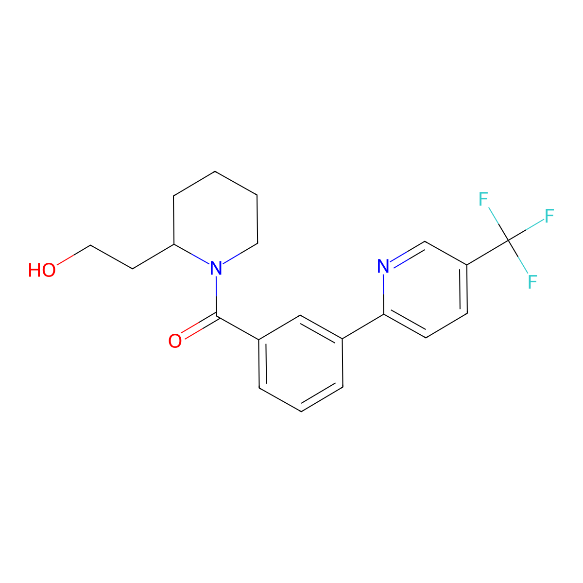 2-(1-{3-[5-(Trifluoromethyl)pyridin-2-YL]benzoyl}piperidin-2-YL)ethanol molecular structure, CAS 2108478-42-6