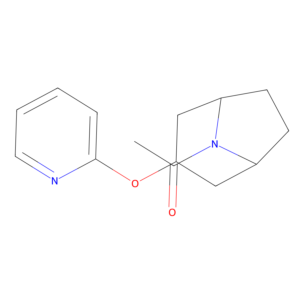 1-((1R,5S)-3-(pyridin-2-yloxy)-8-azabicyclo[3.2.1]octan-8-yl)ethanone molecular structure, CAS 2108481-83-8