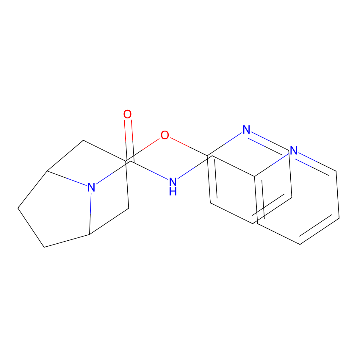 N-[(pyridin-2-yl)methyl]-3-(pyridin-2-yloxy)-8-azabicyclo[3.2.1]octane-8-carboxamide molecular structure, CAS 2108482-00-2