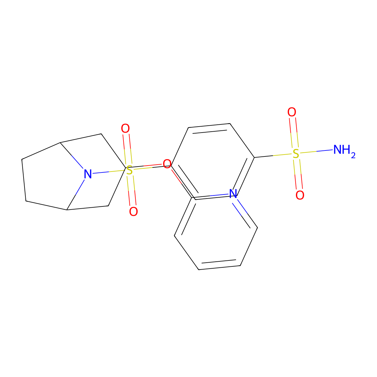 4-(((1R,3s,5S)-3-(pyridin-2-yloxy)-8-azabicyclo[3.2.1]octan-8-yl)sulfonyl)benzenesulfonamide molecular structure, CAS 2108482-06-8