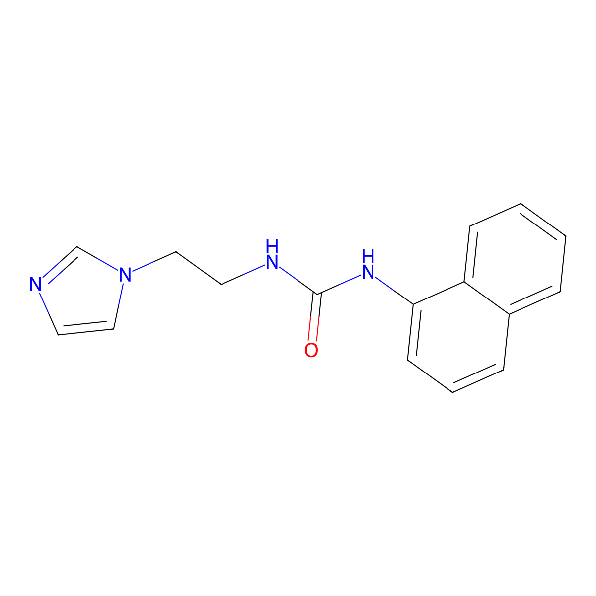 1-[2-(1H-imidazol-1-yl)ethyl]-3-naphthalen-1-ylurea molecular structure, CAS 2108485-62-5