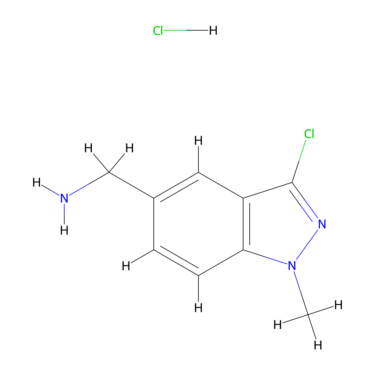 (3-Chloro-1-methylindazol-5-yl)methanamine;hydrochloride molecular structure, CAS 2108494-87-5